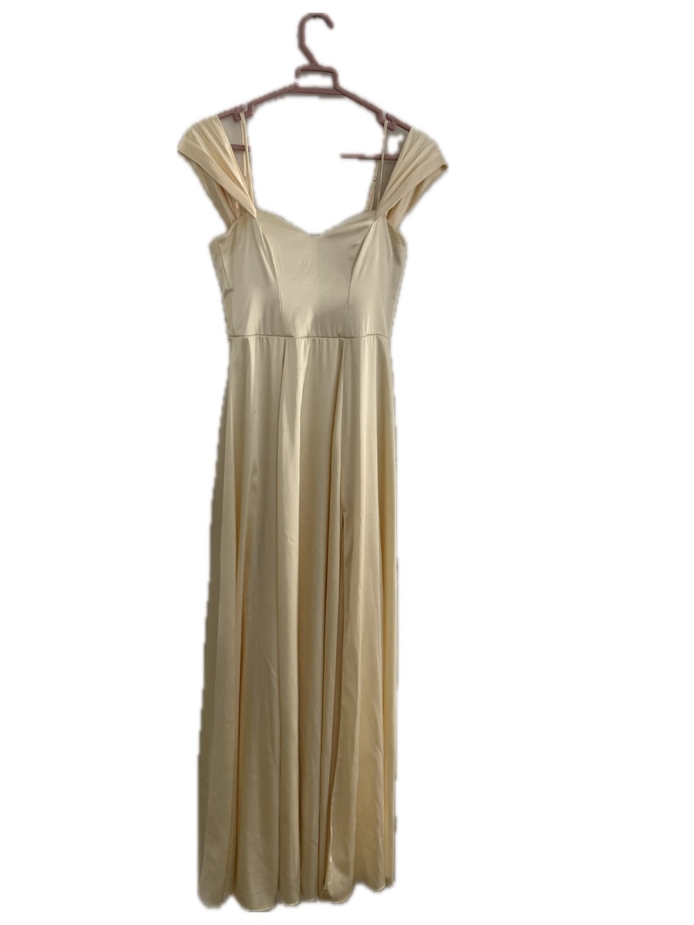 Sequin Hearts Gown Yellow Formal Dress Lace-up Back (size 0)